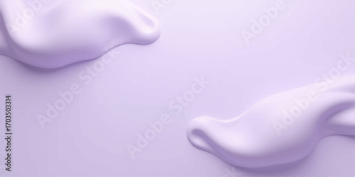 Abstract liquid wave background with white and cream 3D water drops and smooth human mannequin elements