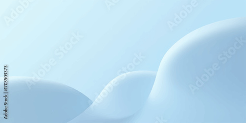 Abstract blue background with bubbles and light texture resembling sky clouds and winter frost design