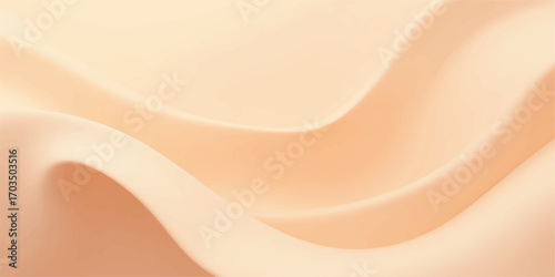Golden silk abstract background with flowing waves and smooth fabric texture