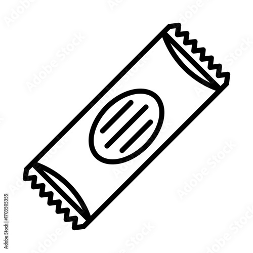 Snack Bar Packaging Icon Isolated on White Background