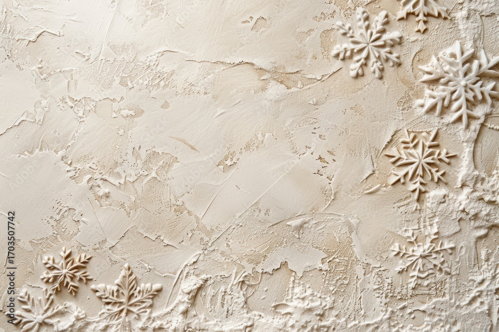 Obraz premium Snowflakes on white background — winter texture