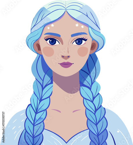 A woman High resolution illustration Luna