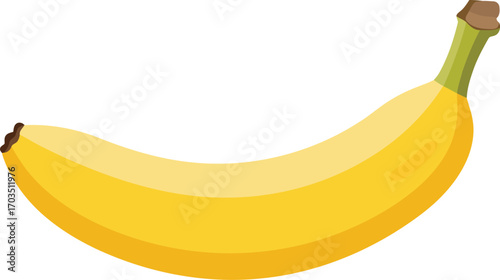 Vibrant yellow banana fresh healthy fruit isolated vector