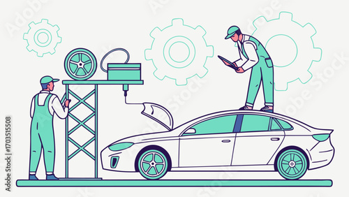 Isometric isolated vector of electric car at charging station, interior battery modules visible, illustrating eco-friendly e-mobility and sustainable transport concept.