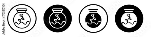 Terrarium icons pack in black and white versions for web.