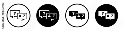 Terminology icons pack in black and white versions for web.