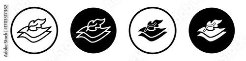 Soft fabric icons pack in black and white versions for web.