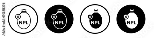 NPL icons pack in black and white versions for web.