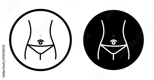 Menopause icons pack in black and white versions for web.