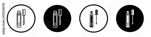 Lip gloss icons pack in black and white versions for web.
