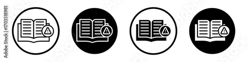 Instruction icons pack in black and white versions for web.