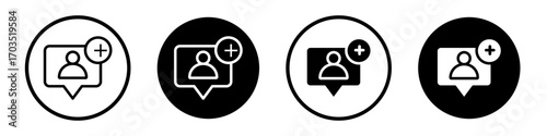 Follower icons pack in black and white versions for web.