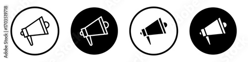 Fake news icons pack in black and white versions for web.