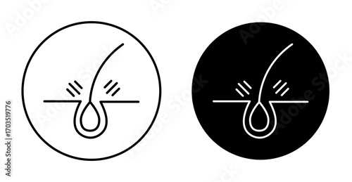 Epilation icons pack in black and white versions for web.