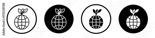 Environment icons pack in black and white versions for web.