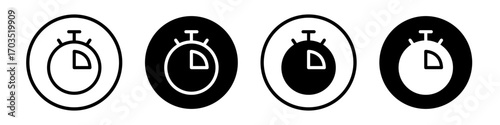Duration icons pack in black and white versions for web.