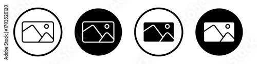 Default image icons pack in black and white versions for web.