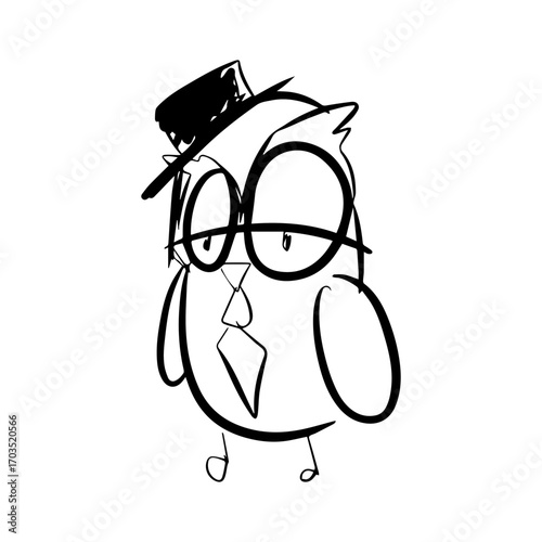 owl-knowledge-symbol-think-line-art-hand-draw-icon-vector.eps