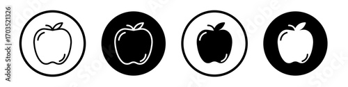 Apple icons pack in black and white versions for web.
