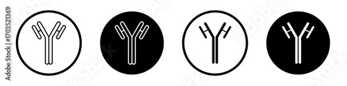 Antibody icons pack in black and white versions for web.