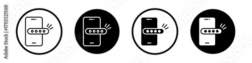 Activation code icons pack in black and white versions for web.