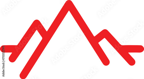 Mountain simple icon. Vector ICON all icon Viktor