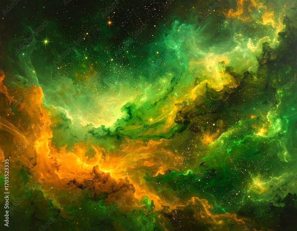 Fototapeta premium Abstract nebulae in vibrant colors