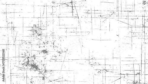 White background with dark gray scratches and grunge texture vector