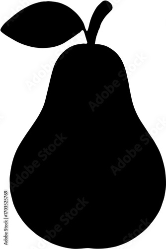 pear on white background vektor