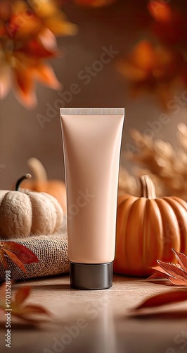 Cream tube, autumnal backdrop (1)