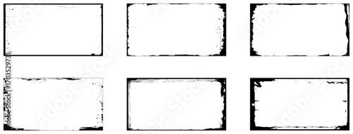 Grunge frames set. Grunge background. Abstract vector template.