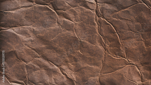 Crumpled Vintage paper, old rough texture. Wrinkled parchment,. Textured Image. Vector