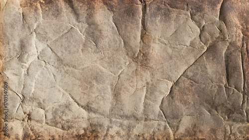 Old paper vintage texture surface for background. Recycle pale brown paper crumpled texture, Cream color recycled kraft paper texture blank with copy space for text.