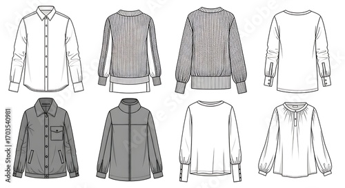 Variety of Womens Tops and Jackets Fashion Designs.