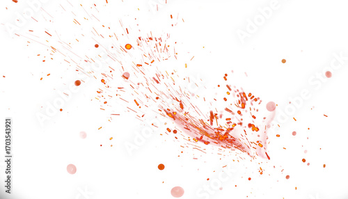 Blurred glowing sparks fiery embers texture isolated on black (PNG File)