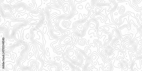 white topography map geography relief diagram texture design. Topography white background and black line world map texture design. Lines Topographic contour lines grid map seamless pattern.
