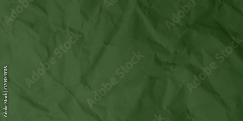 Paper texture background, Crumpled paper. Green creased paper. Vector design.