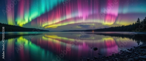  Shimmering Reflections of the Aurora Borealis Creating a Mesmerizing Symphony of Color