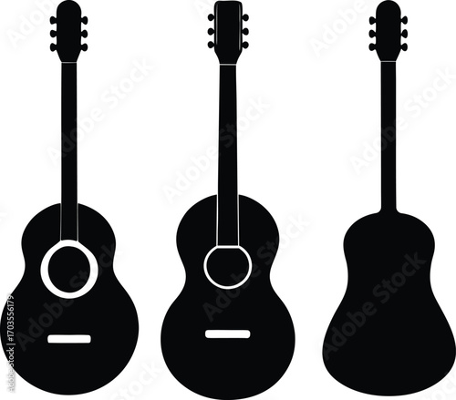 Acoustic Guitars Silhouette