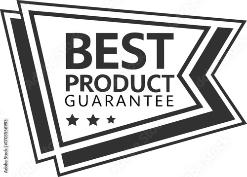 Guarantee badge, label design vector illustration isolated on transparent background