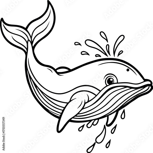 Tribal black and white fish tattoo design with dragon tail silhouette