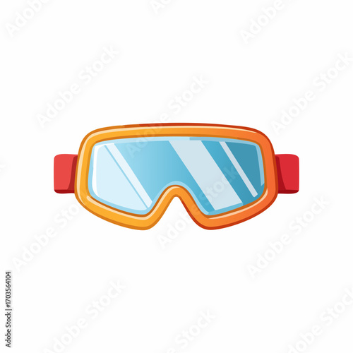Protective Safety Goggles Illustration in Flat Vector Industrial Equipment Design
