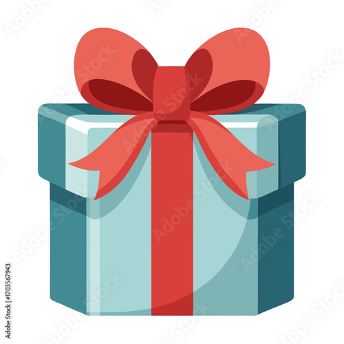 gift box with red ribbon