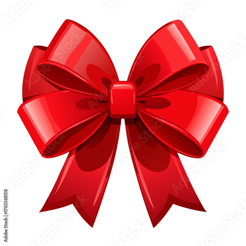 red bow isolated on white