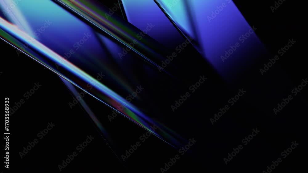 Abstract animation, 3d render of futuristic background with color dispersion effect, 4k seamless looped video