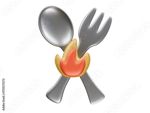 burn calorie icon 3d illustration render