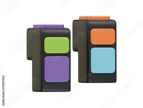 printer cartridges icon 3d illustration render
