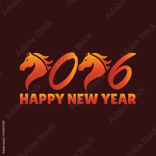 happy 2026 new year, fire horse chinese new year