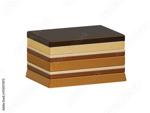 opera cake icon 3d illustration render