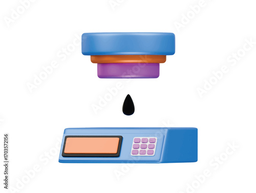 inkjet printer icon 3d illustration render